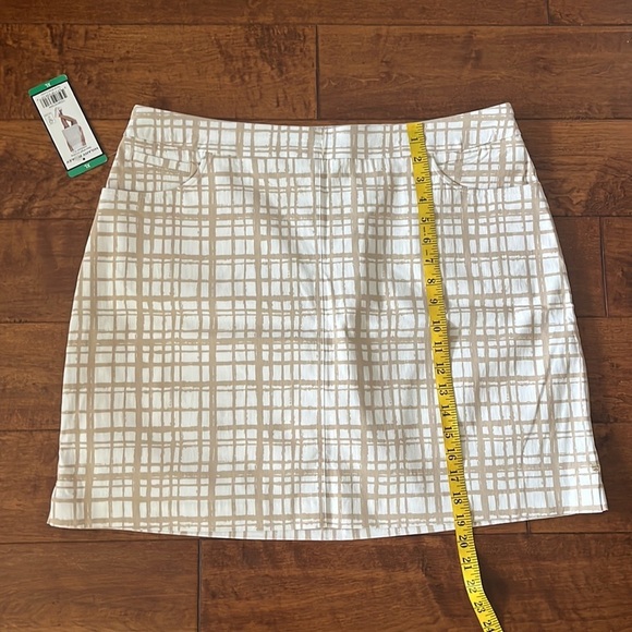 NWT Hilary Radley Womens Skort Skirt Black A Line Stretch Pockets Inner Shorts - Picture 12 of 13